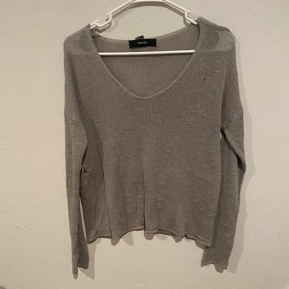 F21 grey sweater